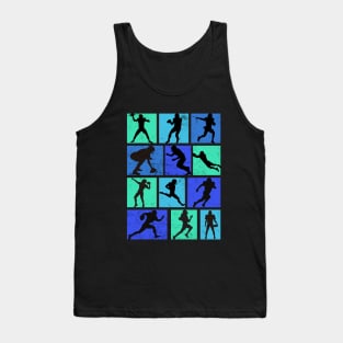 American Football Players Batter Youth Kids Boys Men Tank Top